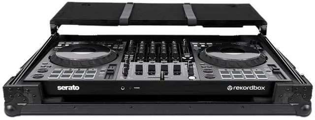 Main image of Headliner Pitch Black Flight Case Compatible with Pioneer DJ DDJ-FLX10 with Laptop Platform & Wheels