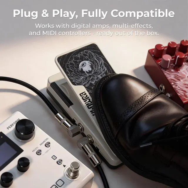 Alt view image 5 of 7 - Mantra Dual Expression Pedal, x Hotone, Passive EXP with 2 Independent Outputs, Adjustable Polarity, Wide Compatibility for Guitar Pedals, Amps, Multi-Effects, MIDI Controllers