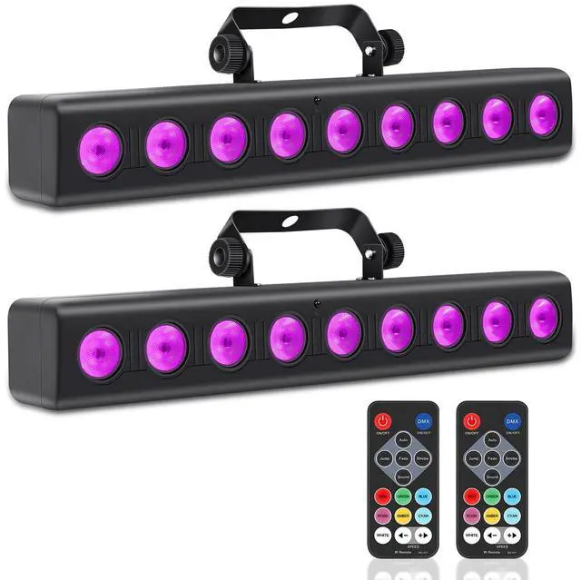 Main image of LED Stage Light Bar,50W LED 4in1 RGBW DJ Lights Bar with Remote Control Sound Activated DMX Stage Lighting Uplights for Church Events Wedding Disco Party Stage DJ Lighting 2Pack