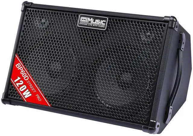Main image of BP60D 120W Battery Powered Acoustic Guitar Amplifier,Portable Bluetooth Speaker with Reverb Chorus Delay Effect, 7 Inputs