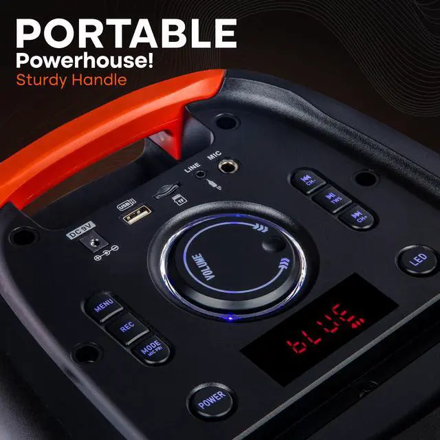 Alt view image 5 of 7 - Audio Large Bluetooth Party Speaker - Big Bluetooth Speaker with True Wireless Stereo System - Enjoy Powerful Bass and Clear Treble - Portable Karoke Big Speaker - PPHP1979-160W