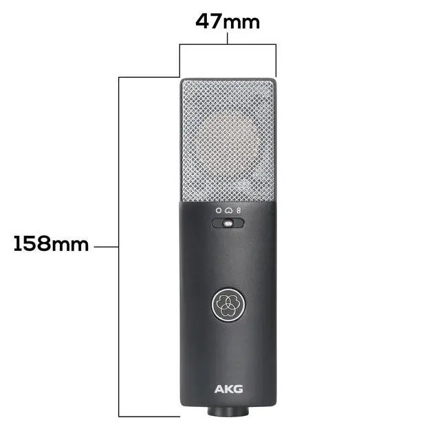 Alt view image 5 of 7 - Professional C114 Large Diaphragm Multi-Pattern Condenser MicrophoneXLR Studio Mic for Podcasting, Streaming, Broadcasting & Music Recording, Cardioid/Omni/Figure-8, Low Noise, Sustainable Design