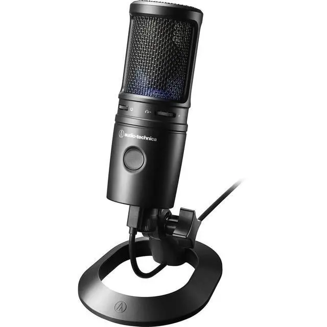 Alt view image 2 of 7 - AT2020USB-X Cardioid Condenser USB Microphone with Microphone Arm + Wind Screen Pop Filter + Cleaning Cloth (4 Items)