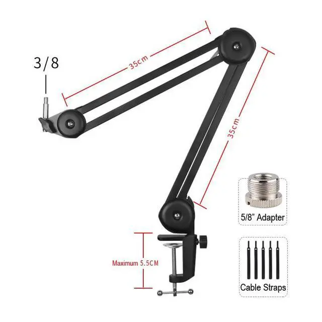 Alt view image 5 of 7 - AT2020USB-X Cardioid Condenser USB Microphone with Microphone Arm + Wind Screen Pop Filter + Cleaning Cloth (4 Items)