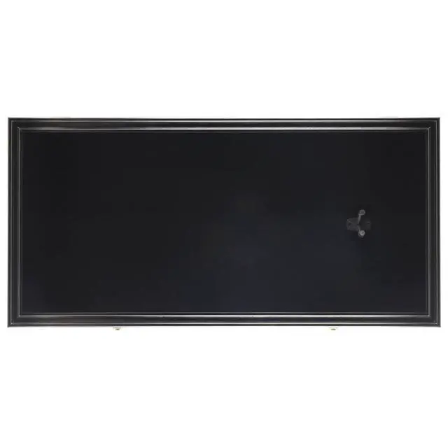 Alt view image 4 of 7 - 45" Acoustic Guitar Display Case Cabinet Shadow Box with Guitar Hanger Stand, Lockable 98% UV Protection Black Felt Interior Black Finish Frame