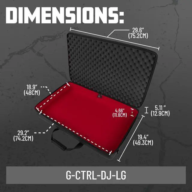 Alt view image 6 of 7 - Cases Control Series Universal Case for Large DJ Controllers - 29" x 20" - XDJ-RX3/XDJ-RR/DDJ-REV7/DDJ-FLX10, (G-CTRL-DJ-LG)