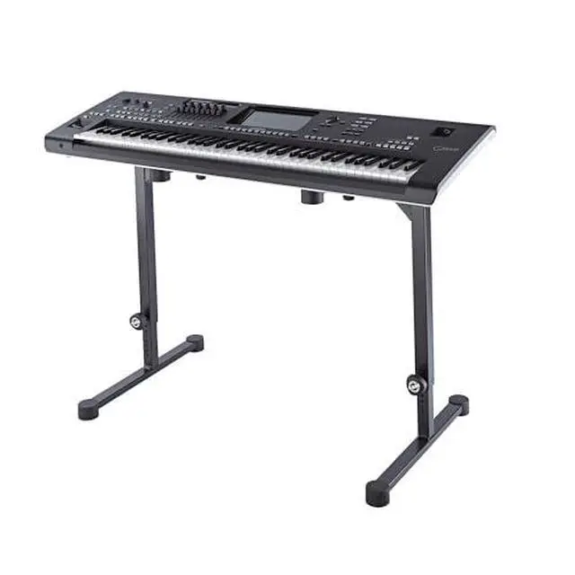 Alt view image 4 of 7 - Konig & Meyer 18810.015.55 Table Style Keyboard Stand Omega - Sturdy Height Adjustable Frame - Folds Flat Portable - Fits Piano and Electric Keyboards - For Adult and Youth Musicians - Black