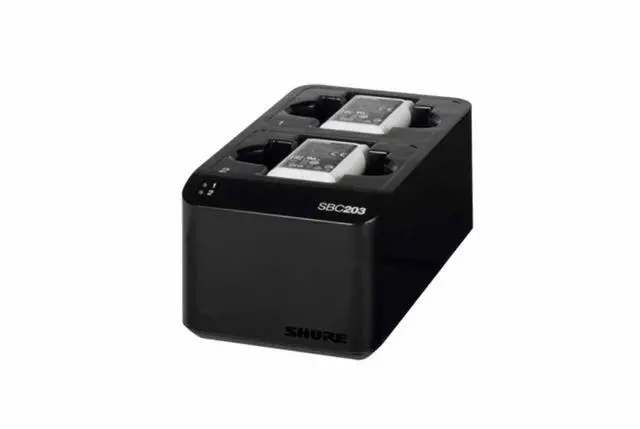Alt view image 2 of 5 - SBC203-US Dual Docking Station for SLXD Transmitters and SB903 Battery | Charges Two SB903 Batteries or Slx-D Transmitters, USB-C and AC Powered, 50% in 1h15m, 100% in 2h30m