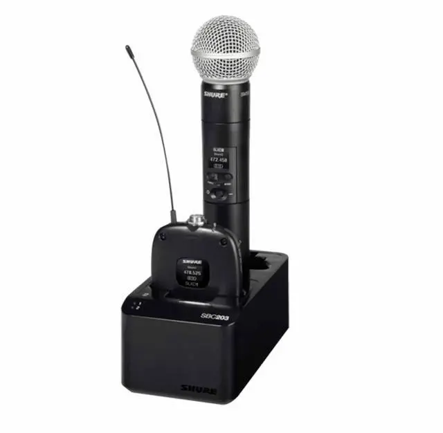 Alt view image 4 of 5 - SBC203-US Dual Docking Station for SLXD Transmitters and SB903 Battery | Charges Two SB903 Batteries or Slx-D Transmitters, USB-C and AC Powered, 50% in 1h15m, 100% in 2h30m