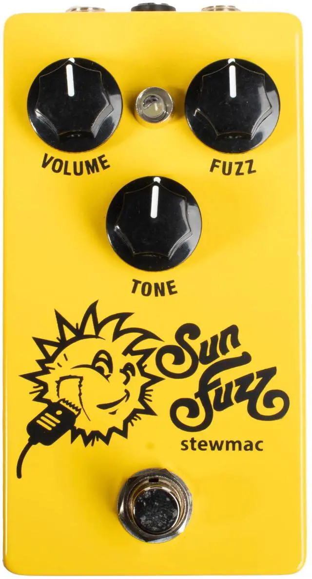 Main image of Sun Fuzz Pedal Classic 60s-Inspired Fuzz with True Bypass, Silicon BC108 Transistor, Volume, Fuzz & Tone Controls Bias and Clean Trim Pots