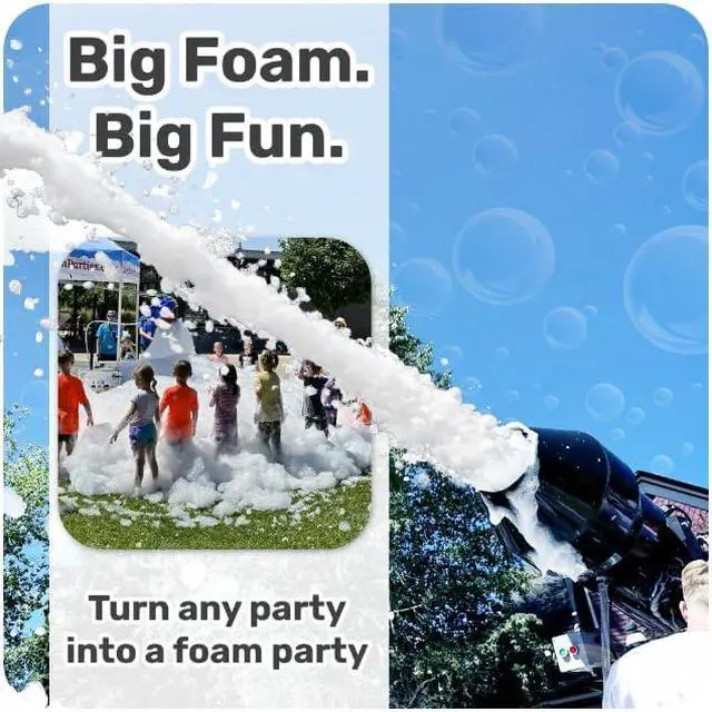 Alt view image 6 of 7 - Foam Powder Pack of 4, Up to 480 Gallons; Great for Small Party Foam Makers