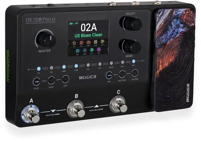 Main image of GE150 Plus Li Black Portable Guitar Multi Effects Pedal, 9-Hour Battery Life, Compact Amp Modeler & IR Loader, NAM & MNRS Support, Looper & Drum Machine, Direct OTG Recording