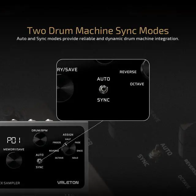 Alt view image 4 of 7 - Guitar Loop Station Looper Pedal with 100-Stereo Drum Machine, 7 Customizable Effects, Assignable Knobs & Footswitches, USB Connectivity for Windows/Mac VLP-400 (Incl 1 PCS 15 CM TS Cable)