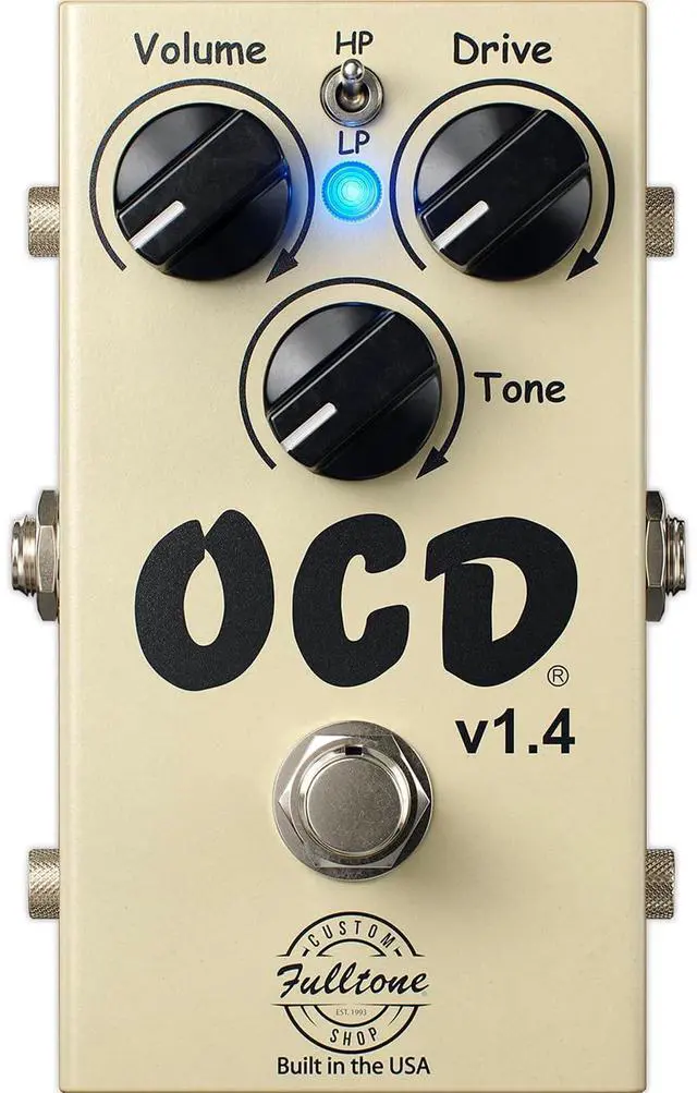 Main image of OCD v1.4 Guitar Overdrive Pedal, MOSFET Clipping, HP/LP Mode, Guitar Effects Pedal with True Bypass, 3-Knob Control, 9-18V DC, Made in USA