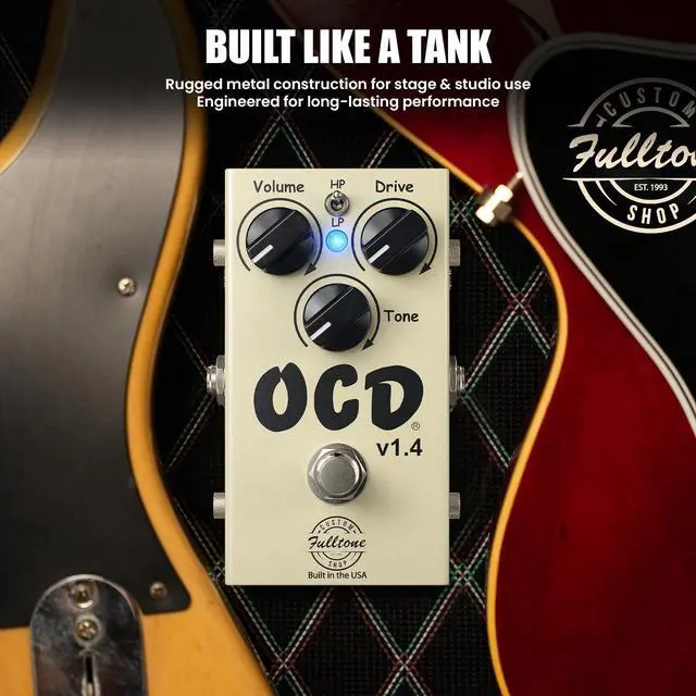 Alt view image 7 of 7 - OCD v1.4 Guitar Overdrive Pedal, MOSFET Clipping, HP/LP Mode, Guitar Effects Pedal with True Bypass, 3-Knob Control, 9-18V DC, Made in USA
