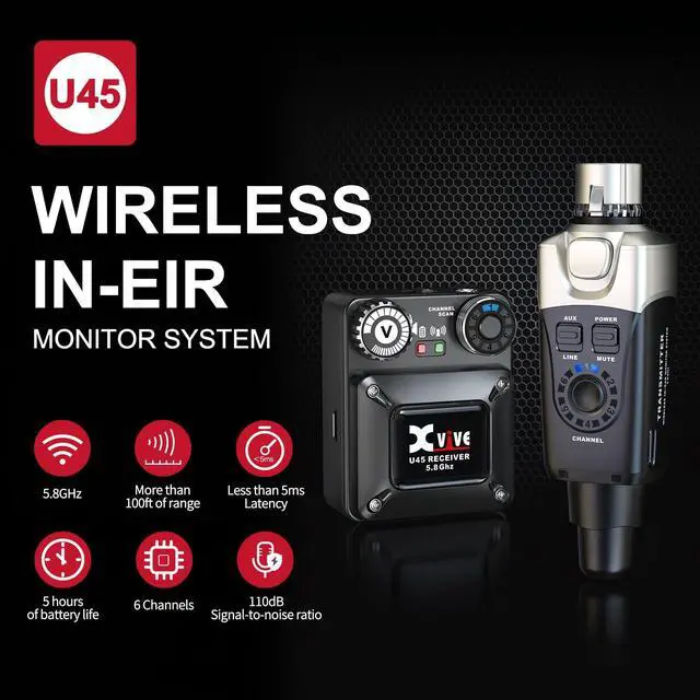 Alt view image 2 of 6 - U45T Wireless in-Ear Monitor System Transmitter Only (Black)