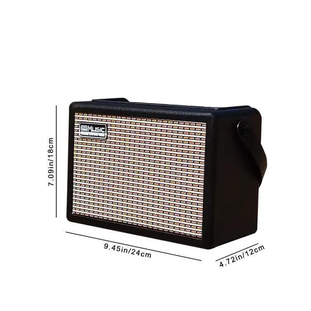 Alt view image 5 of 7 - Acoustic/Electric Guitar Amplifier, 15 Watt Portable Bluetooth Amp for Guitar Acoustic/Electric with Reverb Effect, 2 Band EQ,Black