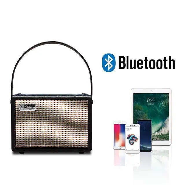 Alt view image 6 of 7 - Acoustic/Electric Guitar Amplifier, 15 Watt Portable Bluetooth Amp for Guitar Acoustic/Electric with Reverb Effect, 2 Band EQ,Black