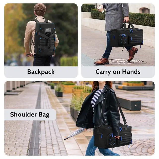Alt view image 5 of 6 - DJ Cable Bag with Detachable Dividers for Equipment and Music Gear, Blue | Laptop and Microphone Pocket, Versatile Carrying with Shoulder Strap, Durable Fabric, for Musicians and Audio Professionals