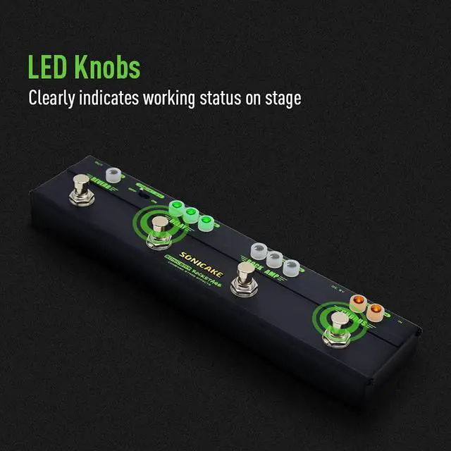 Alt view image 5 of 7 - Guitar Multi Effect Pedal Chorus Delay Reverb Distortion Classic Rock Tone Guitar Pedal Rockstage With Cab Sim