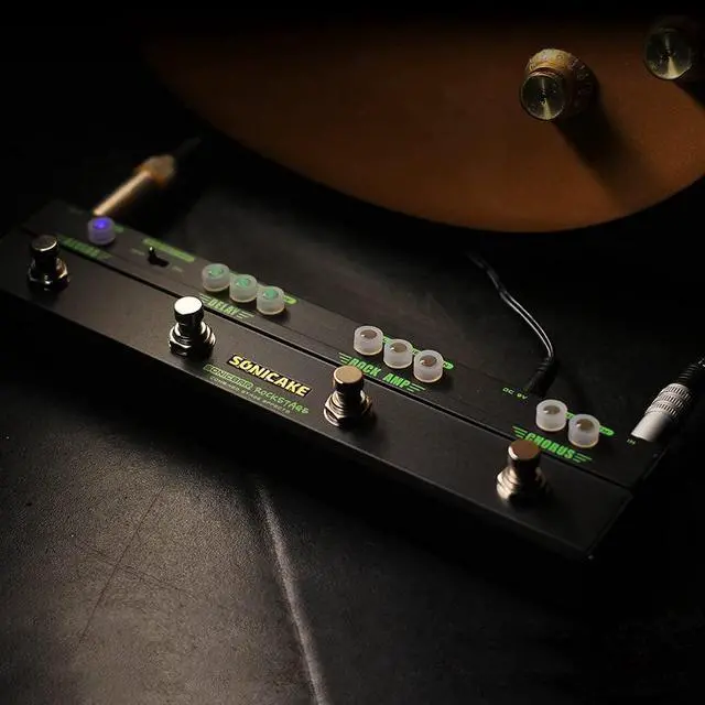 Alt view image 7 of 7 - Guitar Multi Effect Pedal Chorus Delay Reverb Distortion Classic Rock Tone Guitar Pedal Rockstage With Cab Sim