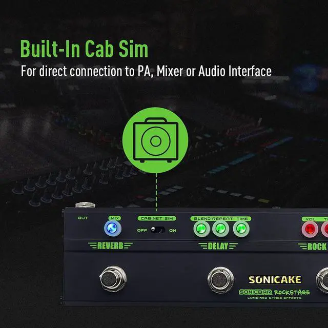 Alt view image 4 of 7 - Guitar Multi Effect Pedal Chorus Delay Reverb Distortion Classic Rock Tone Guitar Pedal Rockstage With Cab Sim
