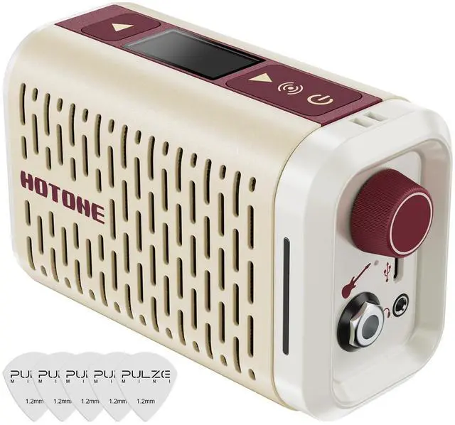 Main image of Pulze Mini 5W Mini Smart Guitar Amp,Headphone Amp with BT Speaker Mobile APP for Electric Guitar, Acoustic or Bass