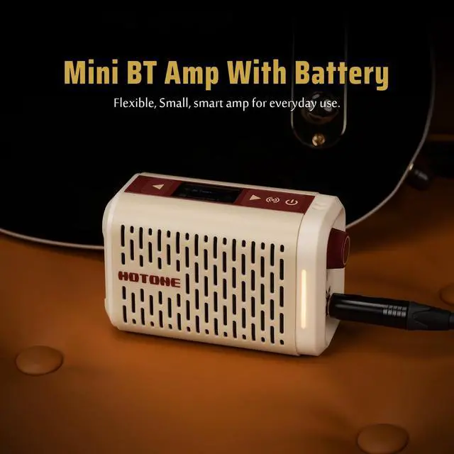 Alt view image 2 of 7 - Pulze Mini 5W Mini Smart Guitar Amp,Headphone Amp with BT Speaker Mobile APP for Electric Guitar, Acoustic or Bass