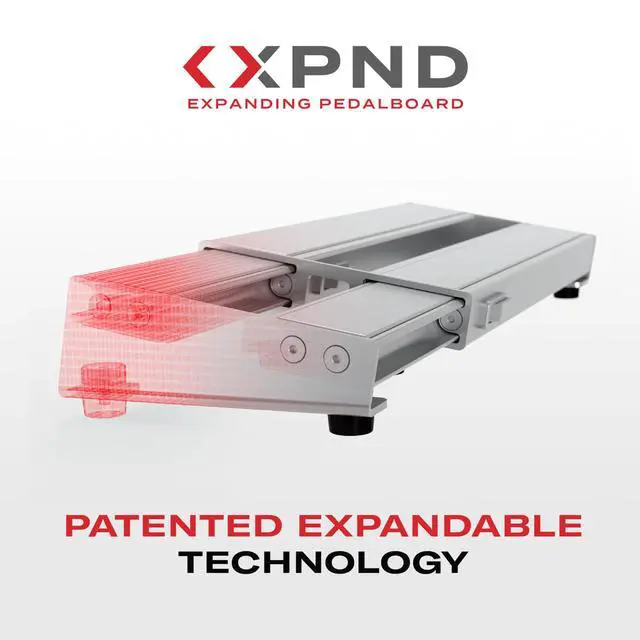 Alt view image 5 of 7 - XPND Guitar Pedal Board Case - Backline Pedalboard Transporter - Pedal Board Carry Case for XPND 1 or Single Row Pedal Boards - Padded Carry Strap and Dividers