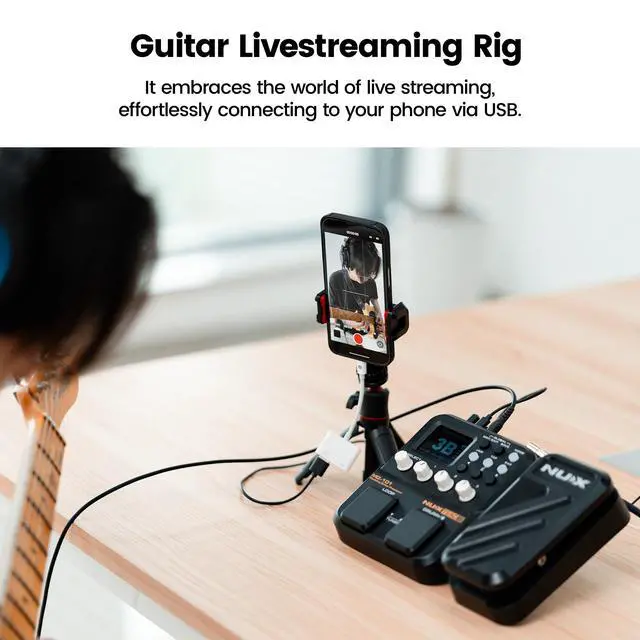 Alt view image 4 of 7 - MG-101 Multi Effects Pedal with 46 Effects, 25 Classic Amp Models, 512 Samples IR Resolution, 12 user-loadable IR slots, JAMPhrase Looper, Drum Machine, Metronome Function