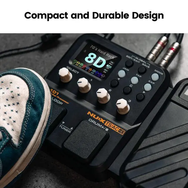 Alt view image 7 of 7 - MG-101 Multi Effects Pedal with 46 Effects, 25 Classic Amp Models, 512 Samples IR Resolution, 12 user-loadable IR slots, JAMPhrase Looper, Drum Machine, Metronome Function
