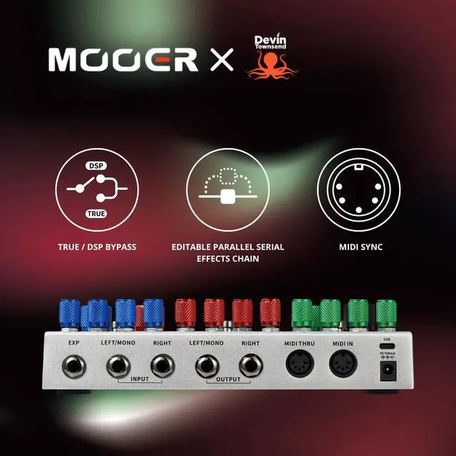 Alt view image 3 of 6 - Ocean Machine II Dual Delay Reverb and Looper Pedal | Full MIDI Support, Ambient tool for Guitar Bass Keyboard Acoustic Guitar Synth Electric violins Electronic Wind Instruments