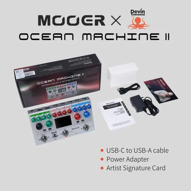 Alt view image 4 of 6 - Ocean Machine II Dual Delay Reverb and Looper Pedal | Full MIDI Support, Ambient tool for Guitar Bass Keyboard Acoustic Guitar Synth Electric violins Electronic Wind Instruments