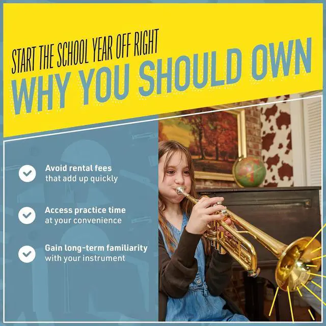 Alt view image 3 of 7 - Bb Standard Trumpet Set for Beginners - Gold | Brass Trumpet Instrument with Hard Case, 7C Mouthpiece, Valve Oil, Cleaning Cloth & Maintenance kit & Gloves