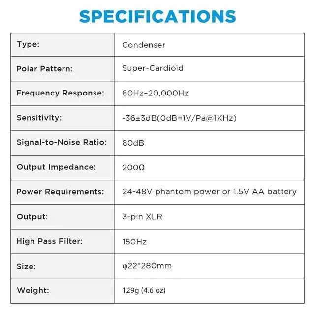 Alt view image 6 of 7 - XLR Microphone, Shotgun Microphone BY-BM6060 with Shockmount Windscreen Mic for Camera DSLR External Condenser Professional Microphones for Video Interview ENG Film