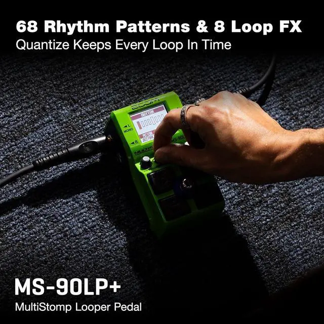 Alt view image 5 of 7 - MS-90LP+ MultiStomp Looper Pedal with 90-Minute Loops, 13-Hour Recording, High-Fidelity 32-Bit Float Audio, Backlit LCD, Rhythm Patterns, and MIDI, for Guitarists, Bassists, & Keyboardists
