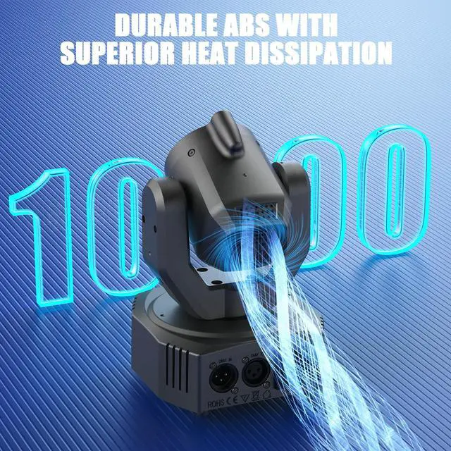 Alt view image 6 of 7 - 2-Pack Mini Moving Head Light, 50W LED Stage Lighting with Remote Control, Beam/Colorful Aperture/Starry Sky Effects for DJ Sets Party Family Gatherings Small Venues