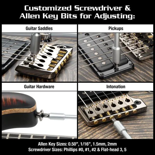 Alt view image 3 of 7 - PRS Guitars Tool Kit by 18 pc Screwdriver, Hex Wrench & Truss Rod Wrench Set (MN252)