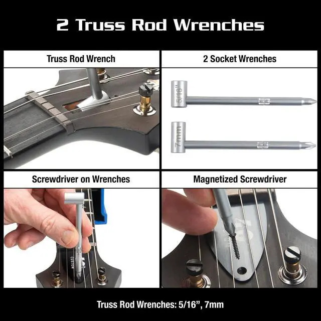 Alt view image 5 of 7 - PRS Guitars Tool Kit by 18 pc Screwdriver, Hex Wrench & Truss Rod Wrench Set (MN252)