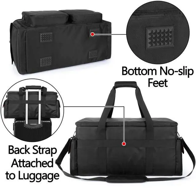 Alt view image 4 of 7 - DJ Cable File Bag with Detachable Padded Bottom and Dividers | Travel Gig Bag for Professional DJ Gear, Musical Instrument and Accessories