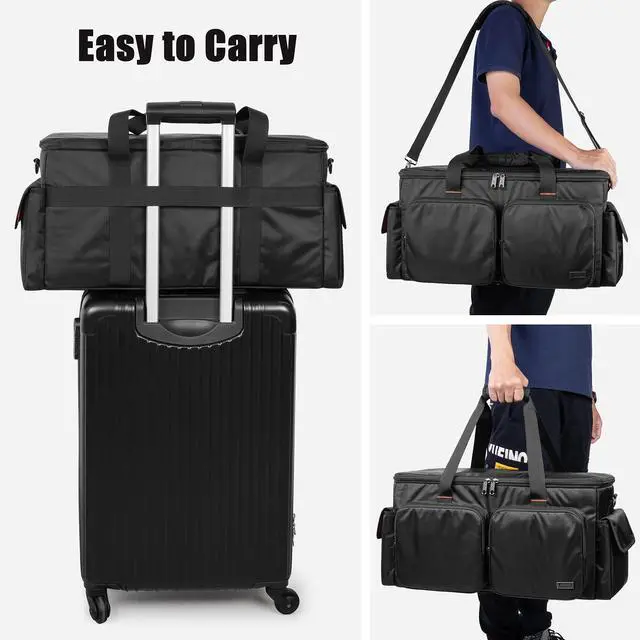 Alt view image 5 of 7 - DJ Cable File Bag with Detachable Padded Bottom and Dividers | Travel Gig Bag for Professional DJ Gear, Musical Instrument and Accessories