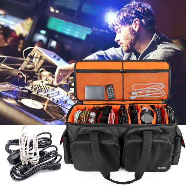 Alt view image 7 of 7 - DJ Cable File Bag with Detachable Padded Bottom and Dividers | Travel Gig Bag for Professional DJ Gear, Musical Instrument and Accessories