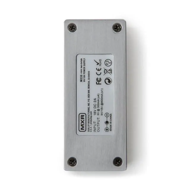 Alt view image 6 of 6 - MXR M239 Mini Iso-Brick 9v,18v Effects Pedal Power Supply with Bundle Including Dunlop ECB004 18-volt Adapter, True Tune Tuner, Patch Cables and Dunlop Picks