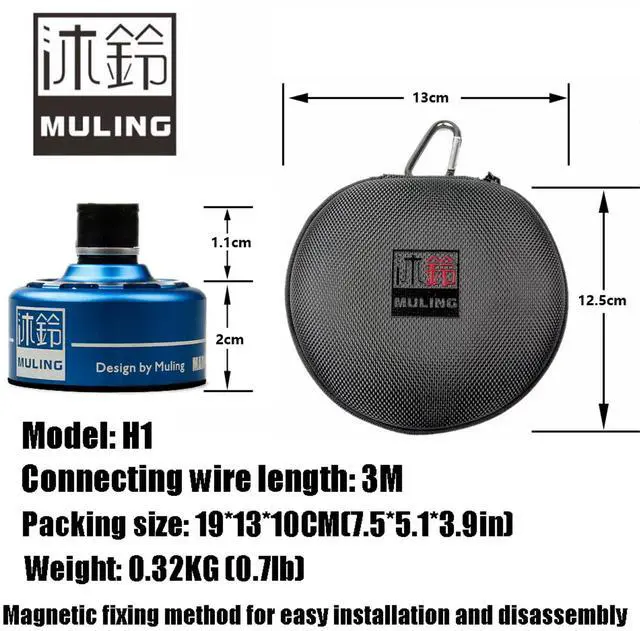Alt view image 6 of 6 - H1 Handpan Pickup, Steel Drum & Tongue Drum Pickup, Magnetic Contact Pickup With Carrying Bag, For Gigs and Practice