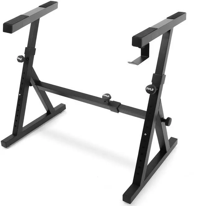 Main image of Heavy Duty Folding Keyboard Stand - Sturdy Reinforced Z Design W/ Adjustable Width & Height, Foam Padded Arms, Digital Piano Stand, Fits 54-88 Key Electric Pianos, For Travel & Storage - PKST38