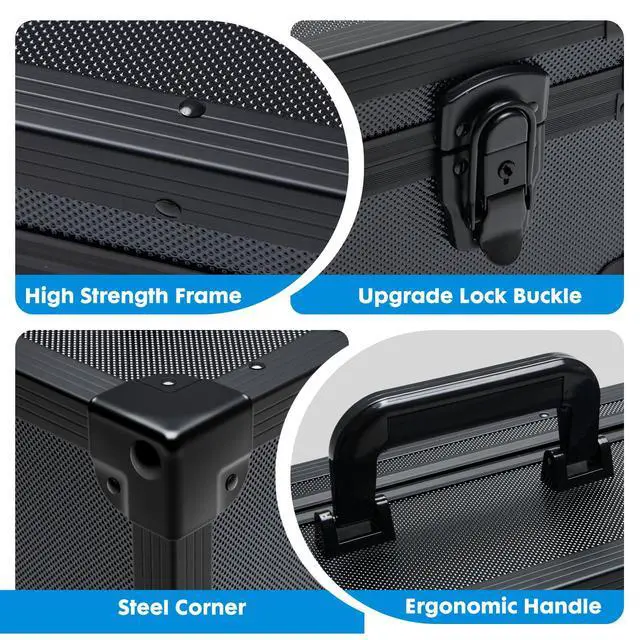 Alt view image 4 of 6 - Mixer Case for Yamaha MG16XU/ MG20XU | Protective Hard Shell Carrying Storage Gig Bag Case for Mackie ProFX16V3 / Tascam Model 16 with EVA Foam | Fits Mixer Size up to 19.7 X 17.4" X 5.2"
