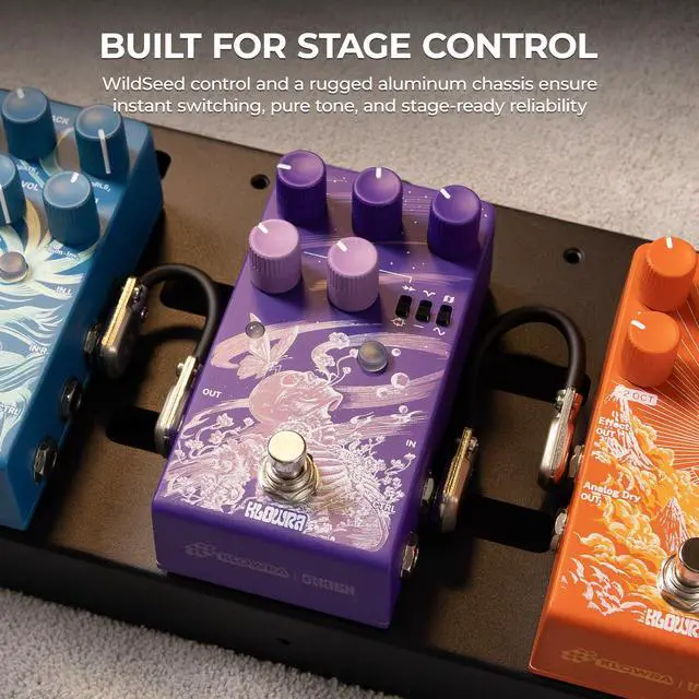 Alt view image 7 of 7 - Gnash Dual-Channel Analog Distortion Guitar Effects Pedal | Series/Parallel High - Gain Drive Channels with True Bypass for Bass & Electric Guitar, for Metal, Rock & Experimental