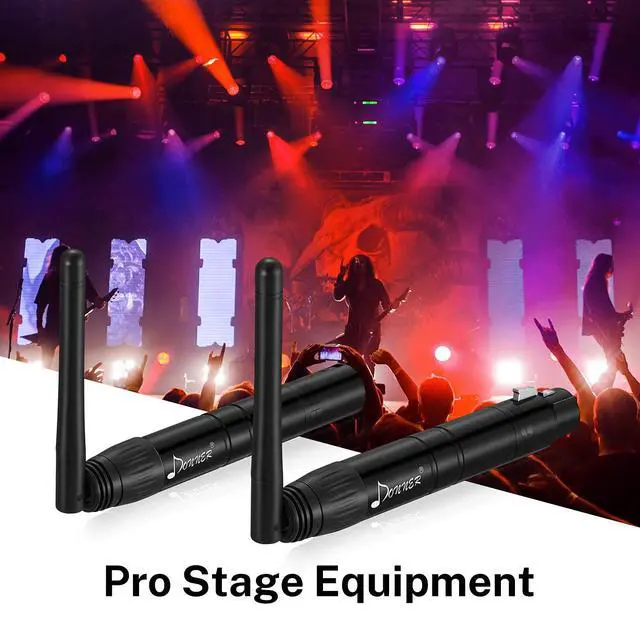 Alt view image 6 of 7 - Wireless DMX 8PCS Black Metal DMX512 wireless Dfi DJ 2.4G 7 Receivers & 1 Transmitter Lighting Control for LED Stage Disco Party Bar Lighting