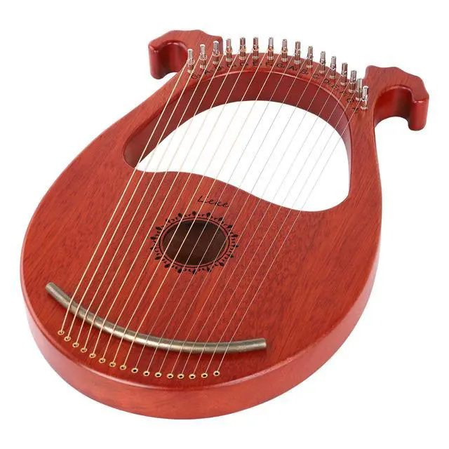 Alt view image 7 of 7 - Lyre Harp 16 Metal Strings Mahogany Mini Harp Instrument Gift | Easy to tune, Pleasant Tone for Beginner Practice Performance,Home Relaxation meditation Yoga Bedtime Soothing Music Healing