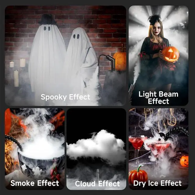 Alt view image 3 of 7 - CF5 Fog Machine 40W, Mini Handheld Smoke Machine for Photography with Remote Control, Small Fogger Haze Maker for Indoor Outdoor Halloween Party Cosplay Wedding